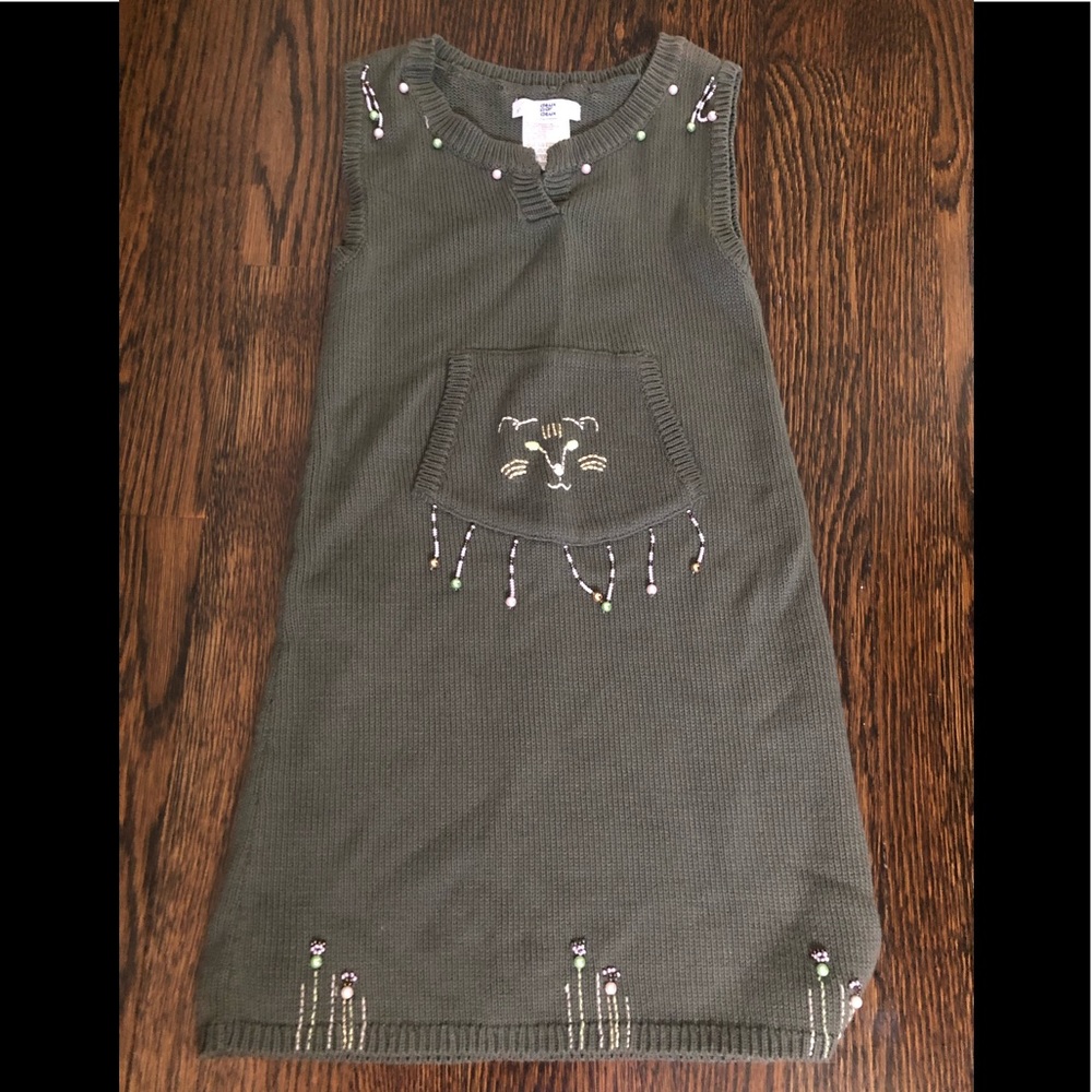 Deux par Deux sleeveless embellished sweater dress size 7